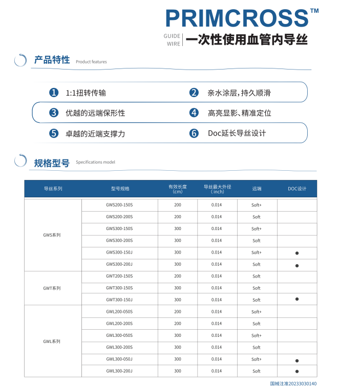 一次性使用血管内导丝